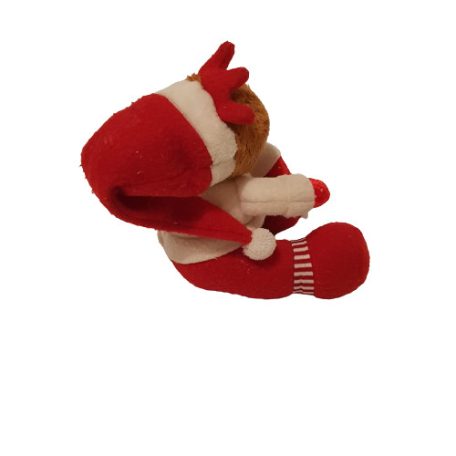 Kakas plüss Mikulás sapkában