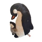 Császárpingvin plüss kicsinyével  30 cm