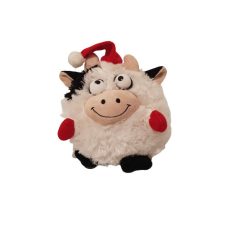 Boci plüss Mikulás sapkában 18 cm
