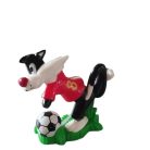 Focizó Szilveszter cica Kinder figura 4 cm szemből