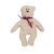 Ty Teenie Beanie Babies Libearty fehér plüss maci hímzett amerikai zászlóval szemből fotózva