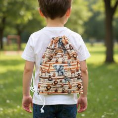   Tornazsák / Hátizsák – Szafari vadállatos, vízlepergetős 46x34 cm