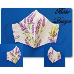 Levendula mintás, szájmaszk