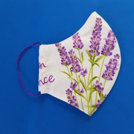 Levendula mintás, szájmaszk