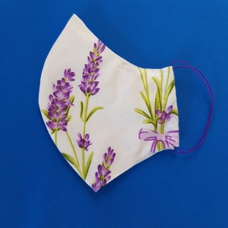 Levendula mintás, szájmaszk