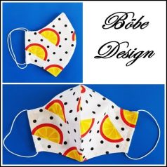 Narancs szeletes mintájú szájmaszk