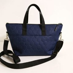 Sötétkék méhsejt Kézi és Váll táska