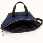 Sötétkék méhsejt Kézi és Váll táska