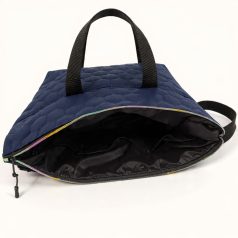 Sötétkék méhsejt Kézi és Váll táska