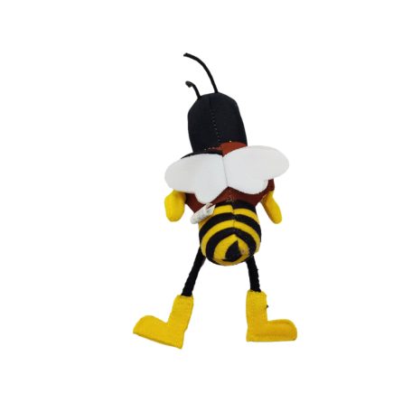 Retro 2007-es Disney DreamWorks Mézengúz plüss méhecske hátulnézetből fehér szárnyakkal fotózva