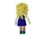 Fonalhajú rongybaba 18 cm