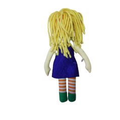 Fonalhajú rongybaba 18 cm